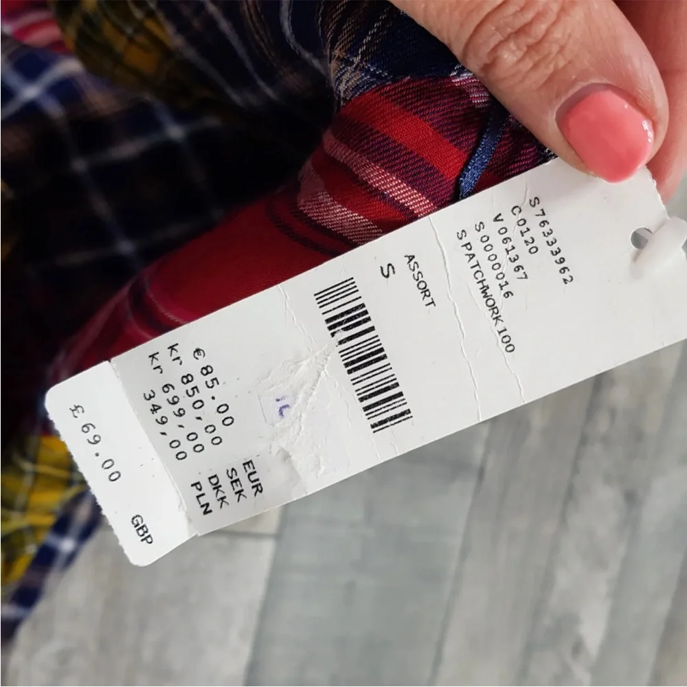 Urban Outfitters Patchwork Tartan Midi Skirt Small 10 Checked Boho Festival BNWT - Picture 4 of 10